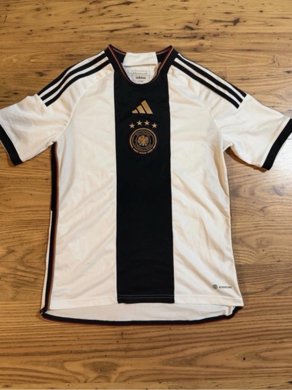Adidas Germany DFB Home Soccer Jersey Youth 15-16Y / 176 White Gold